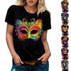 Women's Casual Round Neck Printed Short Sleeve T-shirt
