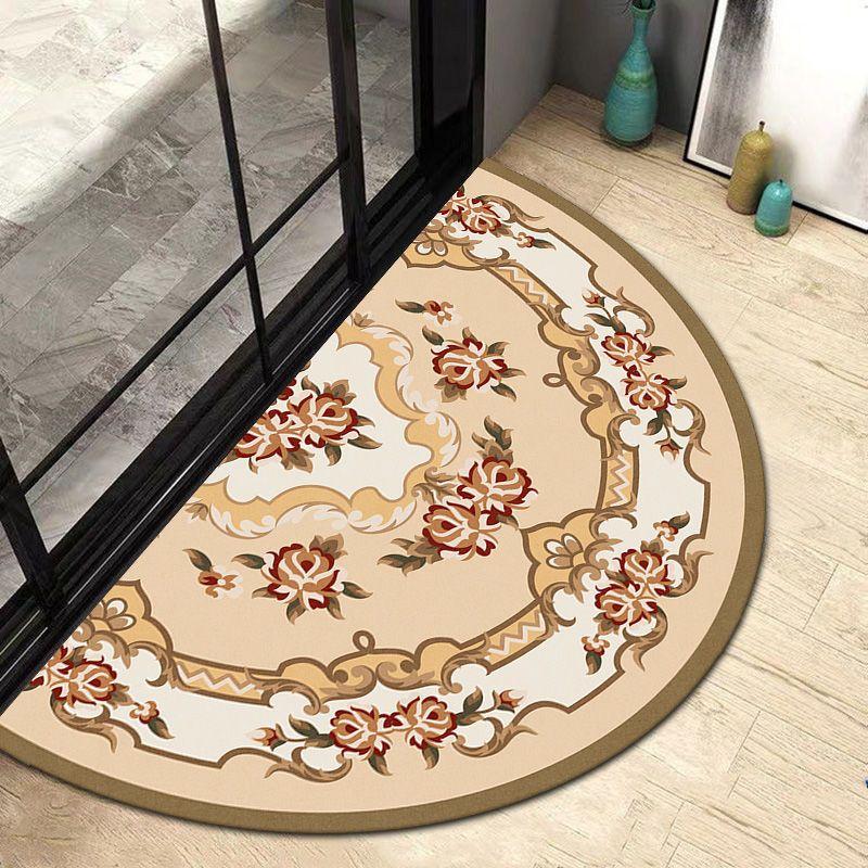 Полукруглый коврик для пола в европейском стиле, противоскользящий и впитывающий коврик у входа в ванную комнату, коврик для бытовой двери, грязеотталкивающий коврик для ног