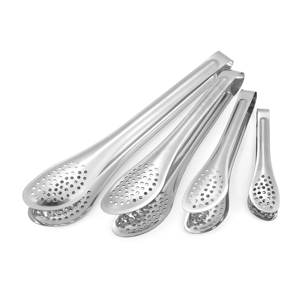 Kitchen Tools Cooking Anti-heat Salad Serving Buffet Clamp Stainless Steel BBQ Tongs Food Clip