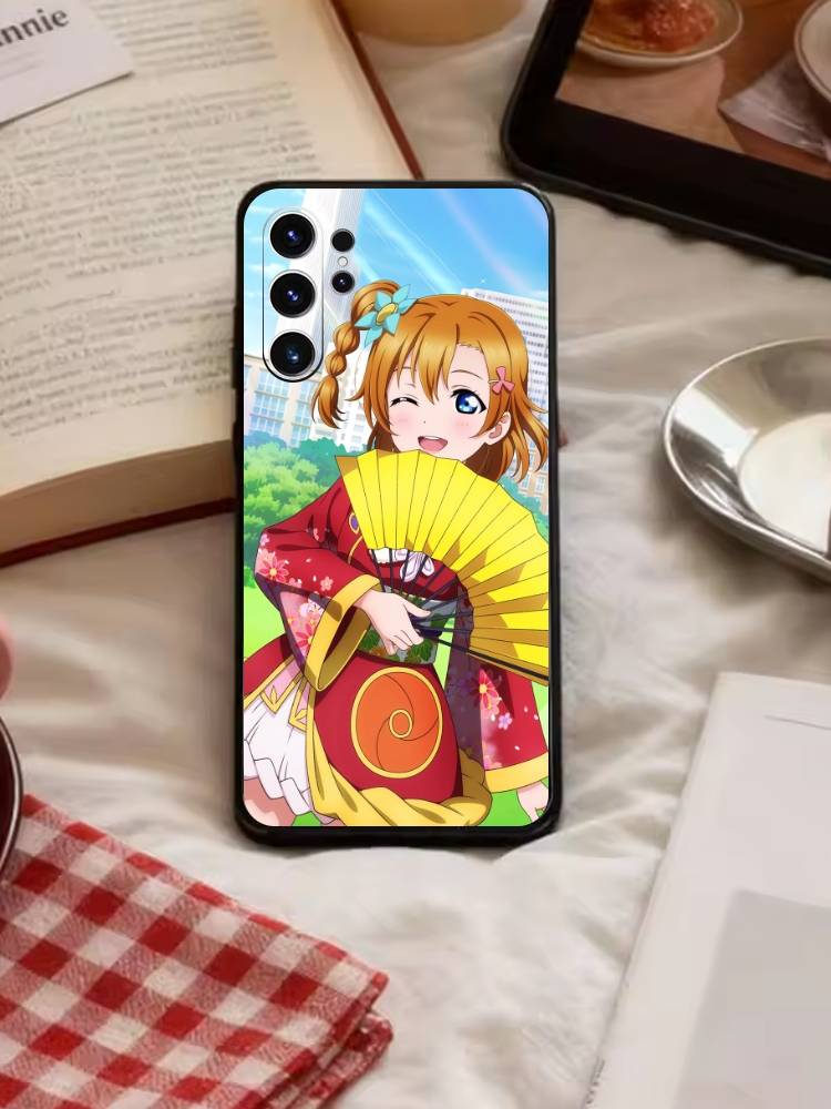 Чехол для телефона L-Love live-Kousaka Honoka для Samsung S26,S25,S24,S23,S22,S30,S21,Ultra,Plus,FE 5G Черный Мягкий Чехол