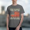 2026 New American Flag Unisex Tee Support The Country Patriotic Slogan Printed On Back Usa Novelty Short Sleeve Tshirt