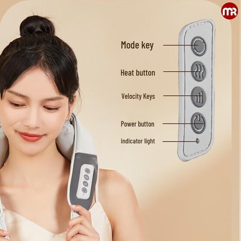 Массажер для шейного отдела позвоночника Morphy Richards с подогревом, штекер CN (адаптер в комплекте)