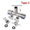 New Bathroom Faucet Double Handle Dual Control Stainless Steel Cold Water Faucet Bathroom Washing Machine Faucet Triangle Valve