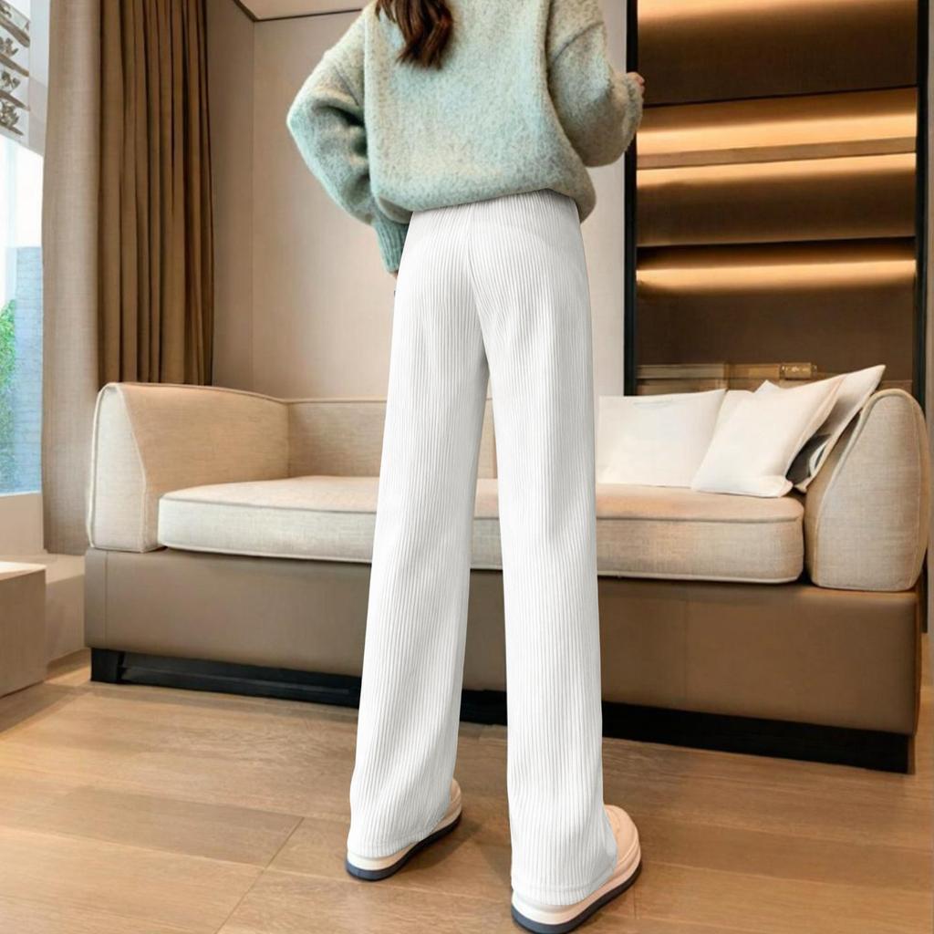 Women's Fashionable Casual Loose Fleece Lined Long Pants