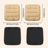 SEAMETAL-Coussin de siège de voiture antidérapant, housse de siège conducteur en peluche, chaise de bureau pour véhicules, maison