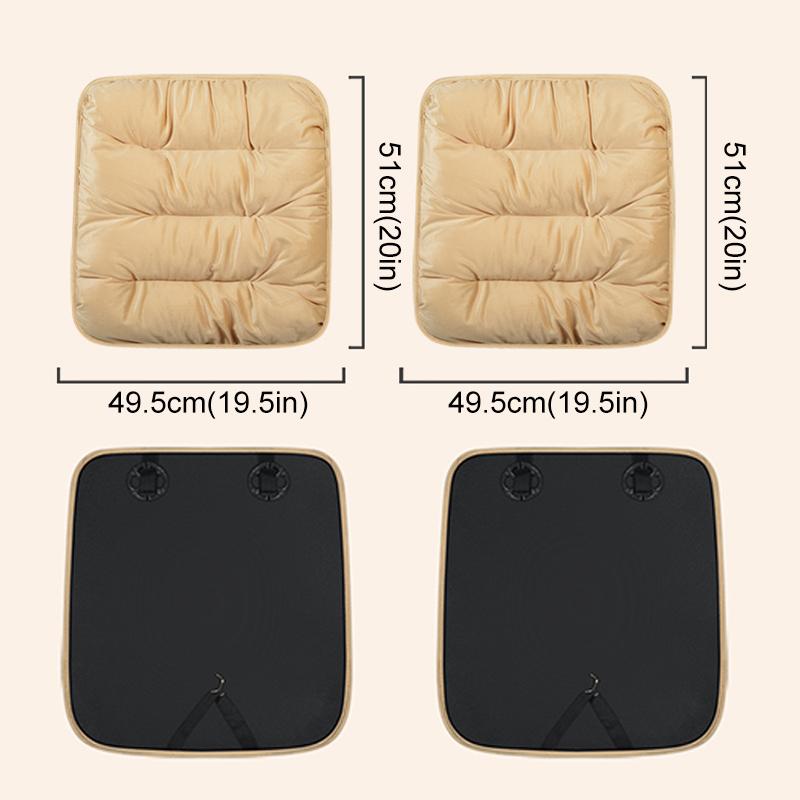 SEAMETAL-Coussin de siège de voiture antidérapant, housse de siège conducteur en peluche, chaise de bureau pour véhicules, maison