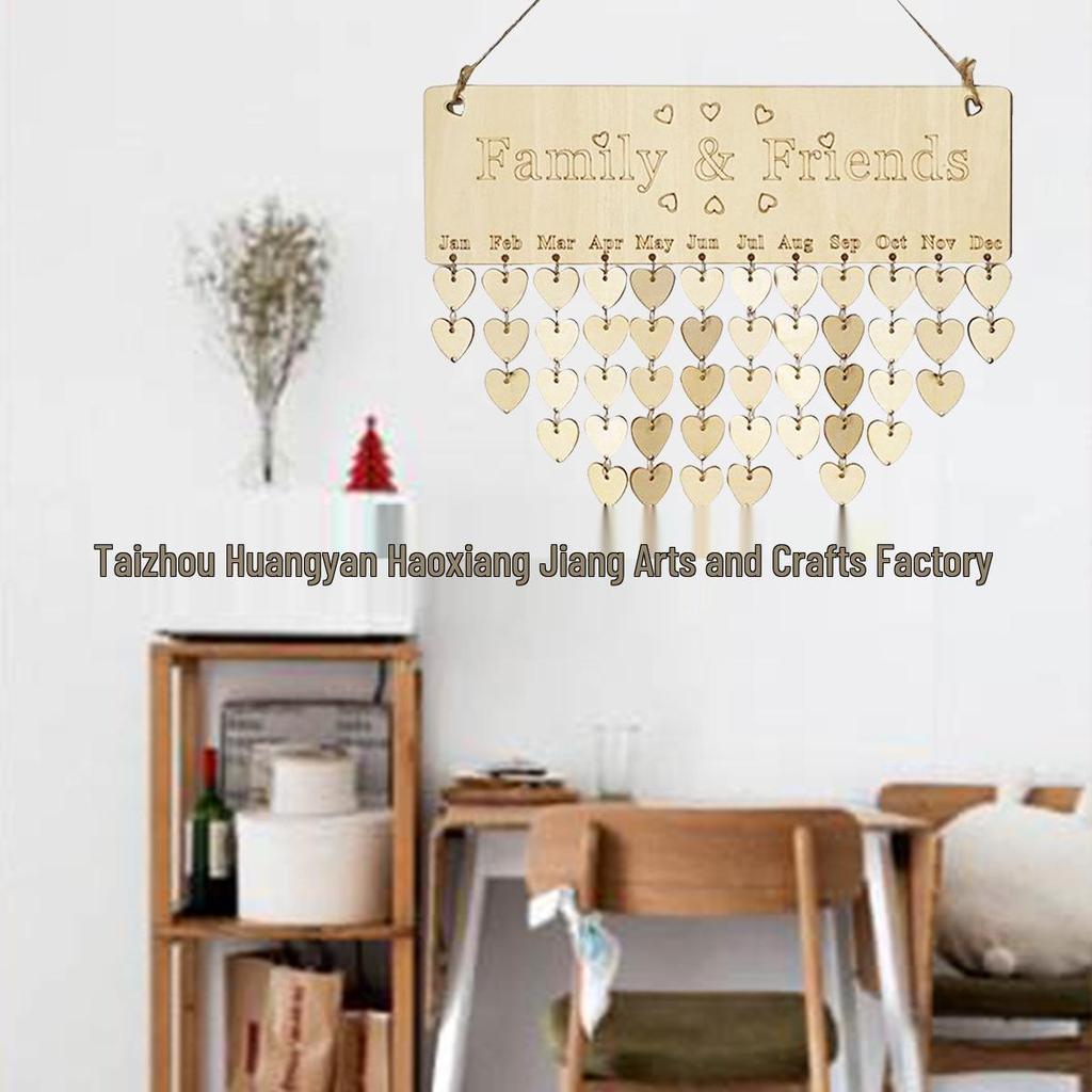 Wooden Holiday & Birthday Calendar Hanging Tags