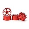 4Pcs 110 Aluminum Alloy Wheel Hub Accessory RC Parts Fit for HSP 94123 Touring Drift CarRed