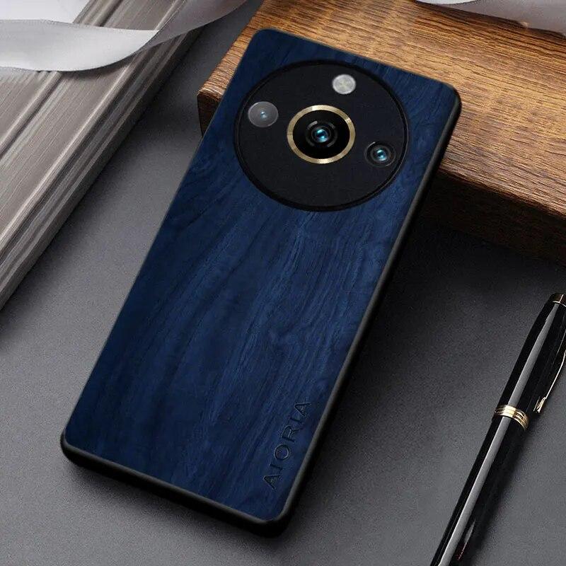 Чехол для Realme 11 Pro Plus, чехол из искусственной кожи с деревянным бамбуковым узором для Realme 11 Pro, чехол