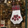Paw Print Christmas Stocking Plush Gift Bag Xmas Gifts Christmas Ornament Sock  Pets