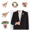 Korean Style Enamel Rhinestone Brooches Santa Claus Christmas Tree Brooch Christmas Brooch Gift