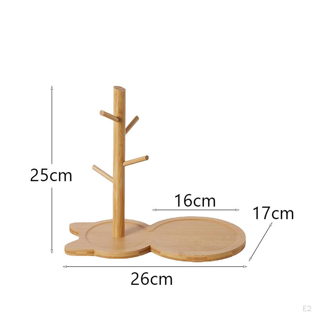 Деревянный поднос для ключей, подставка для украшений, органайзер-валет с крючками, блюдо для хранения для шкафа, столешницы