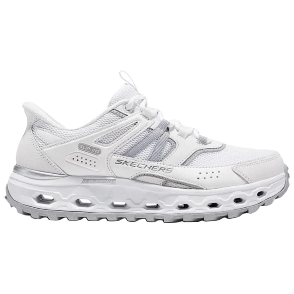 Skechers OUTDOOR Textile, Synthetic Leather Low top Casual Shoes Women's White Gray 180278-WGY