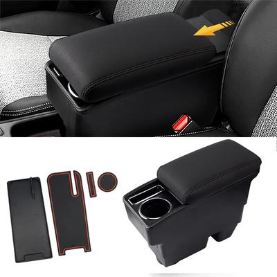 LIMSTYLE Консоль центрального подлокотника для Toyota Yaris Cross (KSP210/MXPJ1#/MXPB1#, 2020–), Сдвижная крышка, Подстаканник, Встроенный лоток, Черная строчка