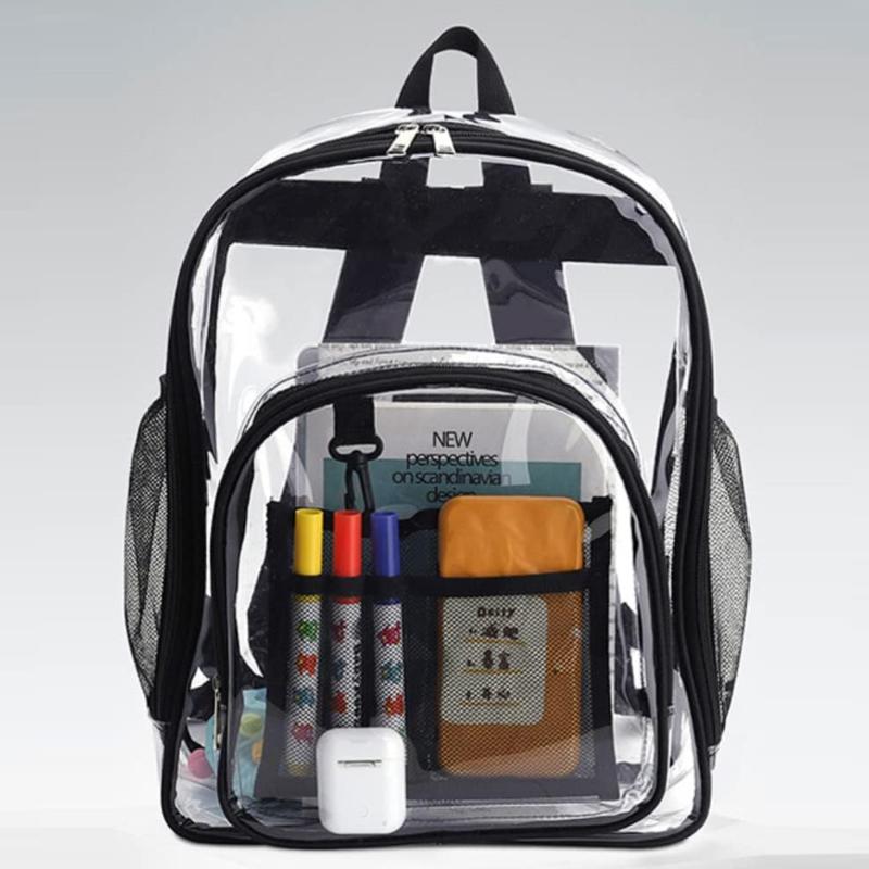 Прозрачный рюкзак, водонепроницаемая сумка для хранения из ПВХ, студенческий рюкзак большой емкости