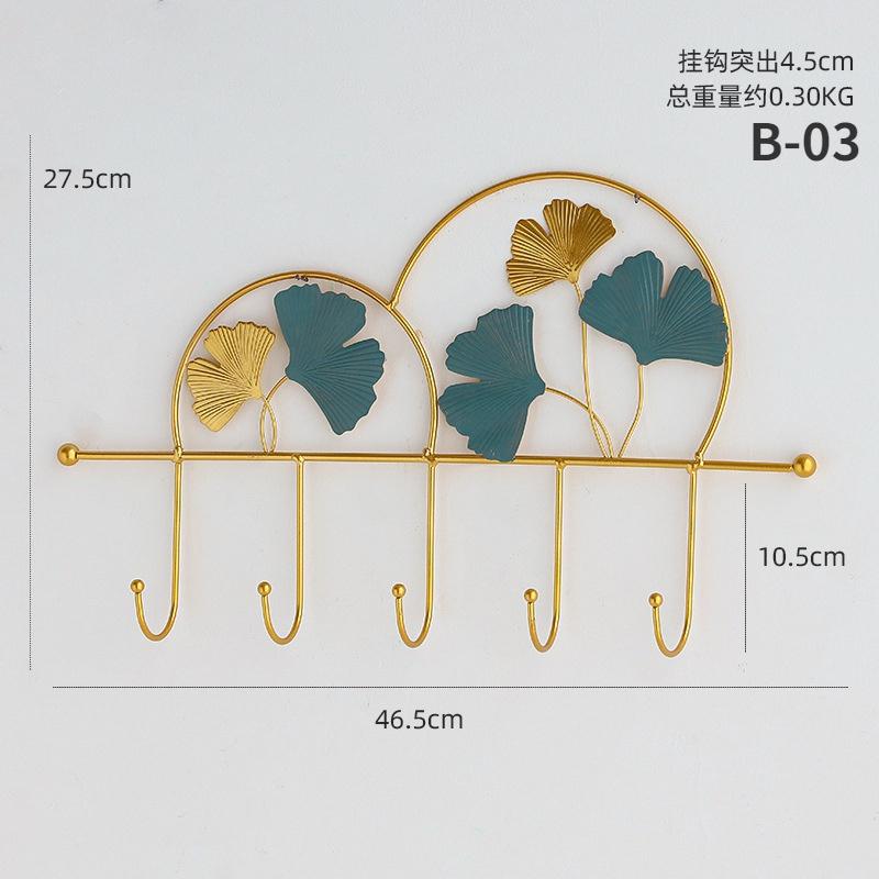 Кованый железный крючок настенный держатель для хранения ключей украшение прихожей на входе настенный крючок крючок для подвешивания пальто шляп шарфов лист домашний декор