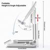 Folding Desk Mobile Phone Holder Stand for IPhone IPad Huawei Adjustable Desktop Tablet Holder Liftable & Angle Adjustable Stand