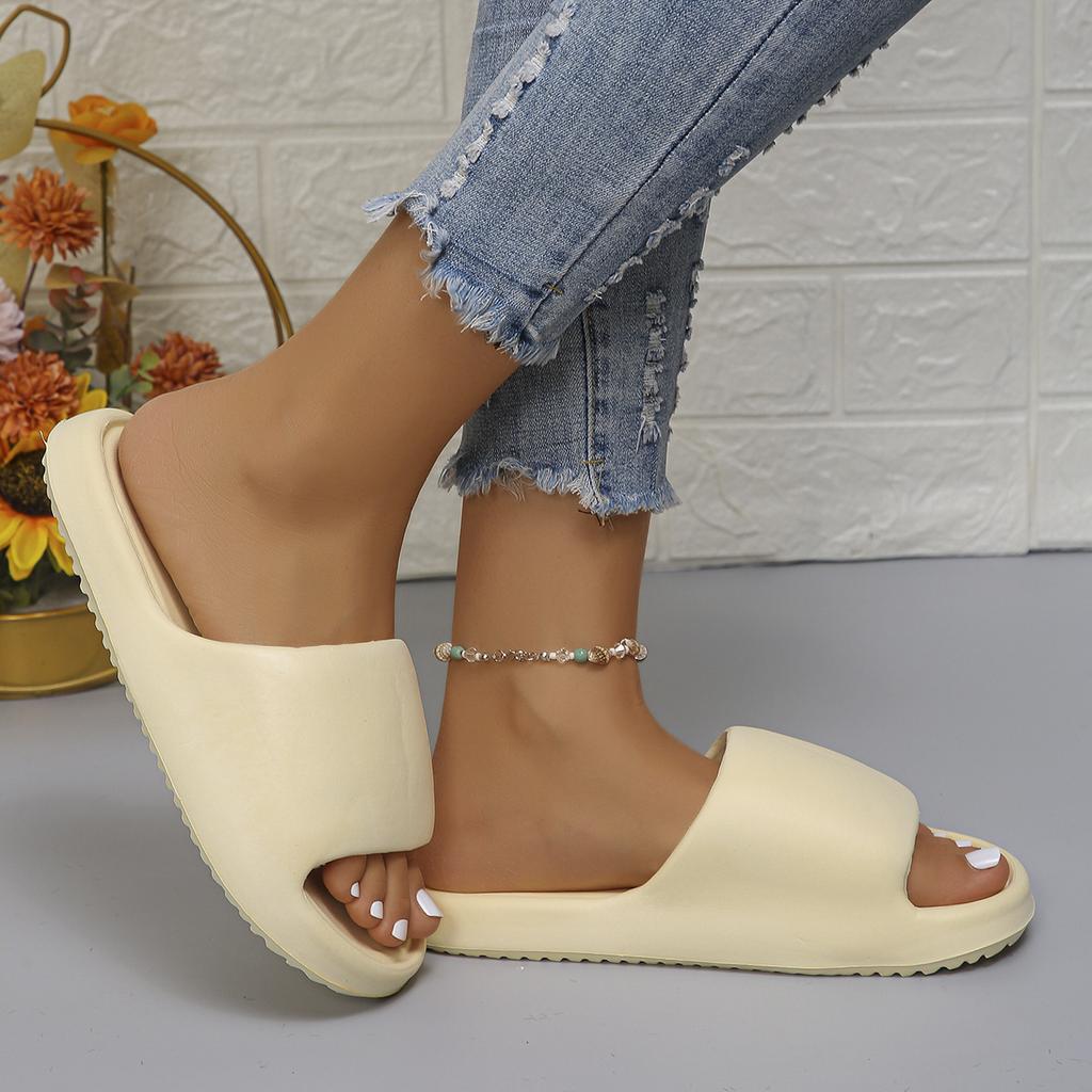 Модные Mute Eva домашние тапочки для ванной женские на плоской подошве легкие нескользящие домашние тапочки женские летние мягкие пляжные шлепанцы