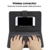 Беспроводная Bluetooth испанская клавиатура с кожаным чехлом для мобильного телефона 4,5-6,8 дюймов