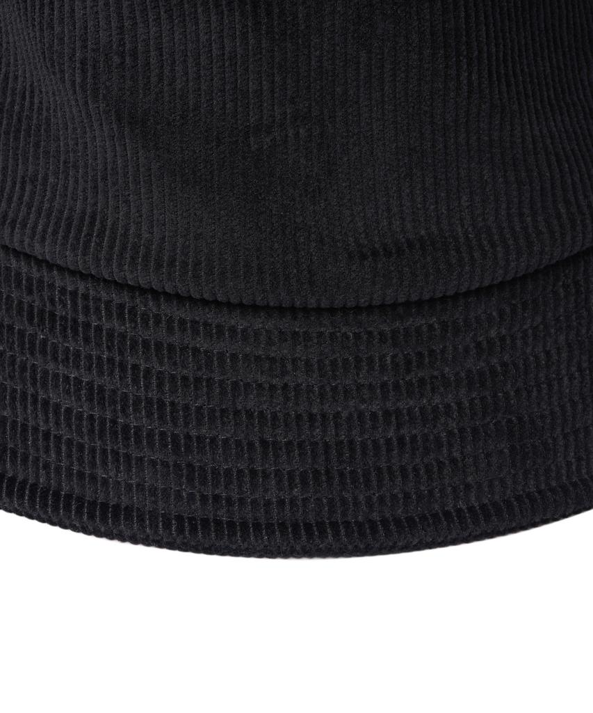 MUSINSA STANDARD Oversized Corduroy Bucket Hat [Black]