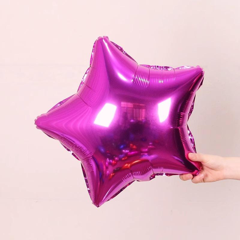 Monochrome Pentagram Aluminum Film Balloon Solid Color Shopping Mall Hotel Ktv Bar Store Scene Decoration