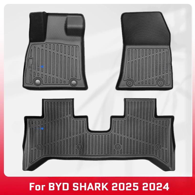 For BYD SHARK 2025 2024 TPE Custom Car Floor Mats Waterproof Carpet Auto Interior Accessories