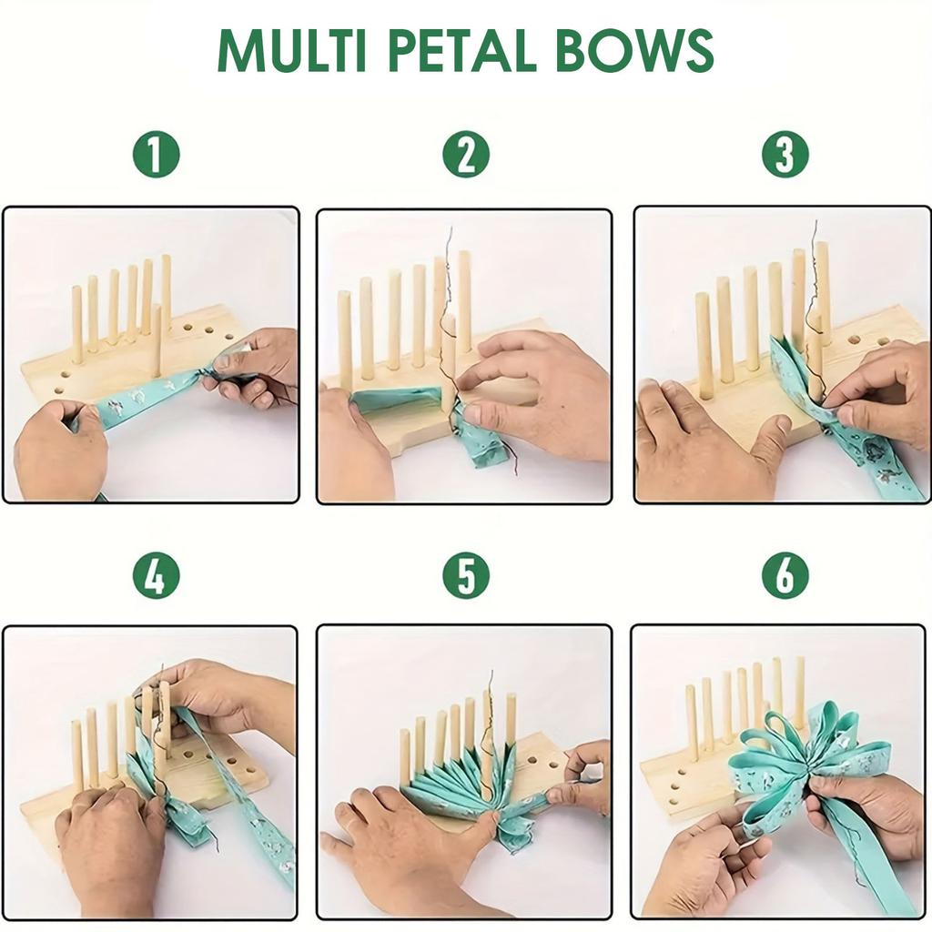 Bows Maker Tools Christmas Wreath Floral Builder Wooden Removable Maker Tool Suitable for Christmas Holiday DIY Crafting