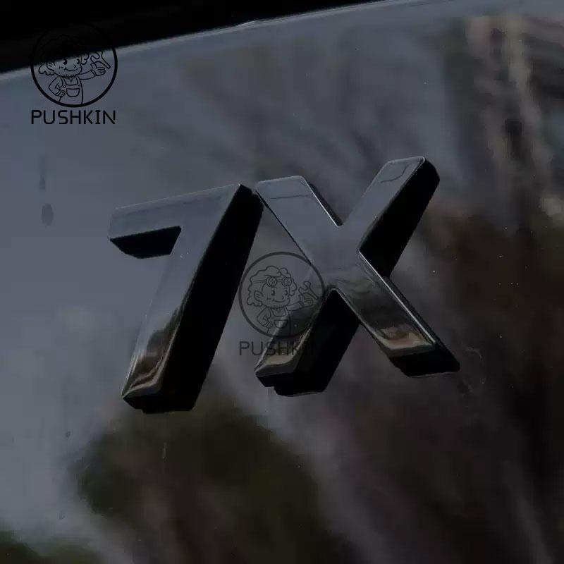 Для Zeekr 7X CX1E 2025 2026 Черненый автомобильный значок из цинкового сплава Специальные значки на хвосте автомобиля Аксессуары