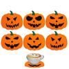 6 Pcs Non-Slip Cup Mats Heat Resistant Halloween Decoration Halloween Party Decoration