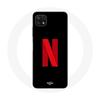 Чехол для Samsung Galaxy A22 5G Netflix Logo красный черный фон