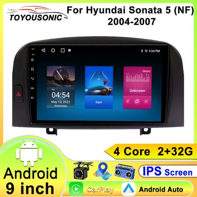 Автомобильный видеоплеер Toyousonic для Hyundai Sonata NF 2004-2007, GPS-навигация, встроенный DSP, CarPlay, автомагнитола, головное устройство Android