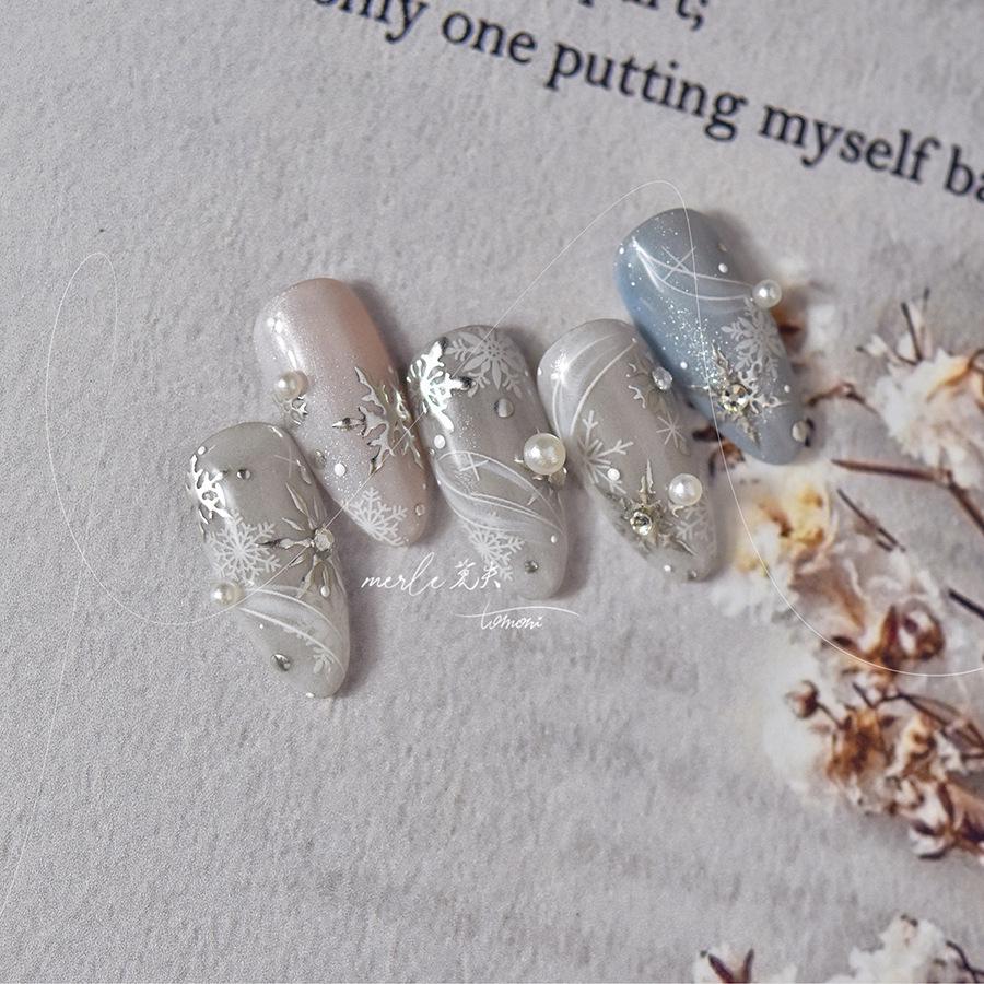 Томони Ретро Снежинка Кристальные Наклейки для Ногтей Коллаборация MS428