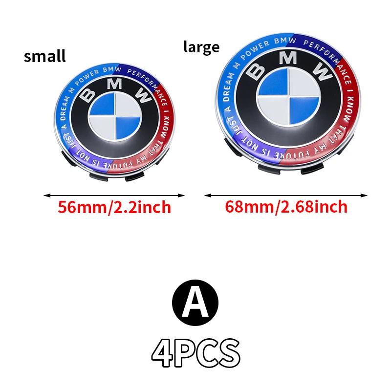 4Pcs/Set 56MM/68MM wheel hub center cap For BMW M X1F48 F13 G16 F33 E24 G23 G30 E70 F91 E92 F11 G80 X6E71 E86 F10 G60 G22 E46 bwlk60