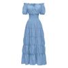 Dress For Women Stage Costume Halloween COS  Retro Solid Color Waistband Dress Party Evening Night Long Dress