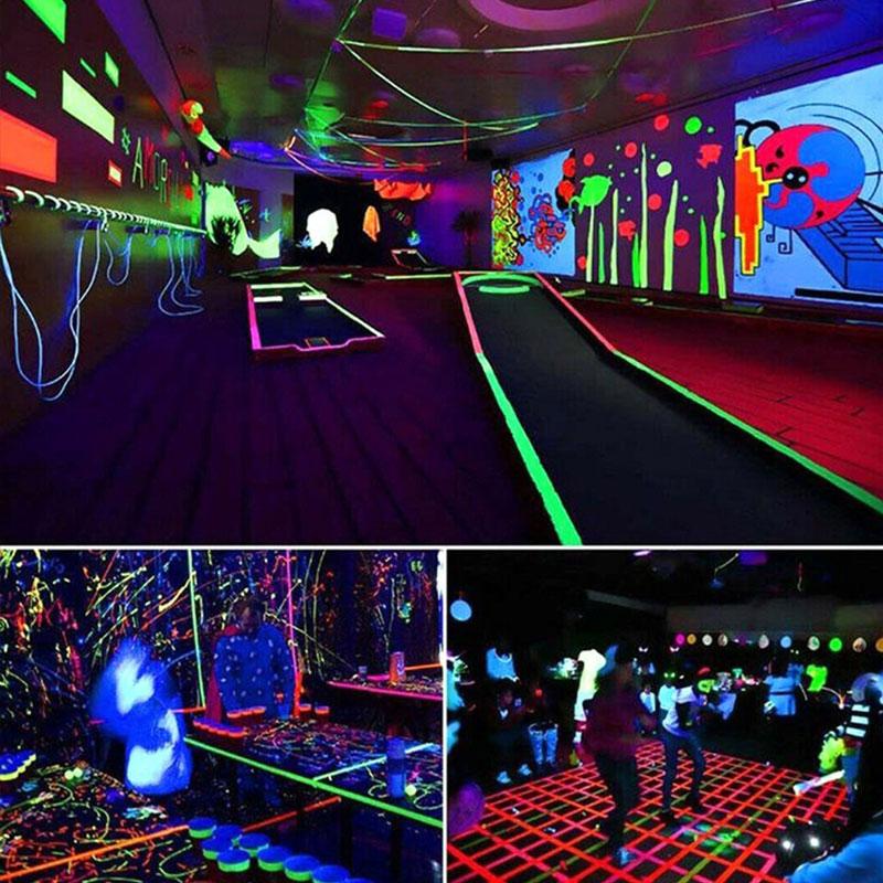 1/6 шт., вечерние полы, сцены, серебристые ленты, флуоресцентные ленты, УФ-светоотражающие ленты, самоклеящиеся