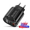 Быстрое зарядное устройство PD20W 5V4A с адаптером Type-C - Стандарт ЕС/США/Великобритании
