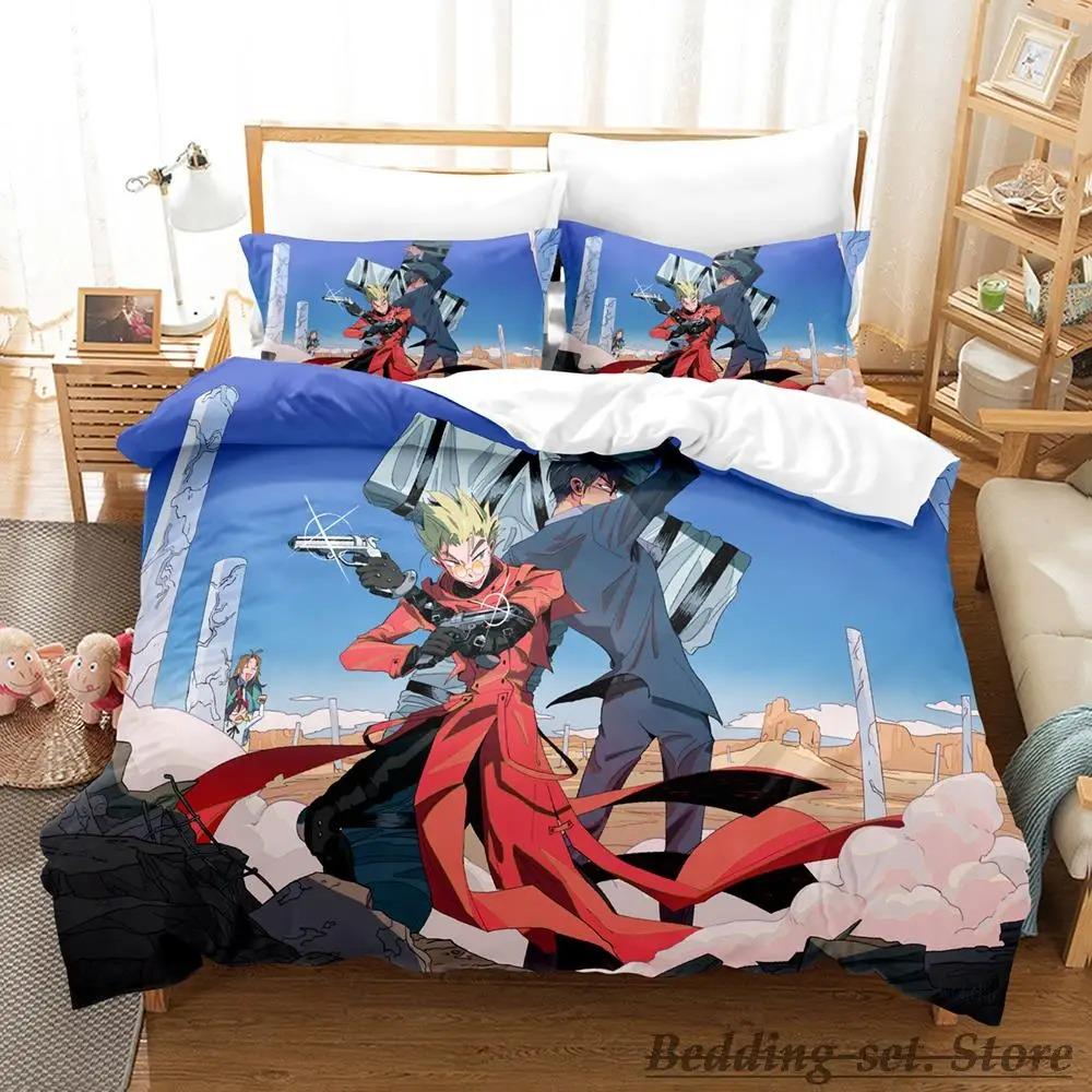 Набор постельного белья TRIGUN STAMPEDE Аниме Односпальный Полуторный Полный Queen King Размер Пододеяльник для Спальни Взрослого Ребенка