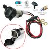 12V USB Car Waterproof Socket Charger Power Adapter Cable Fuse