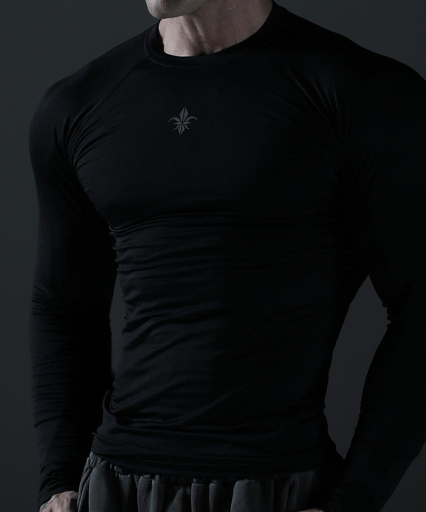 CARMID Silver Logo Compression Long Sleeve [Black]