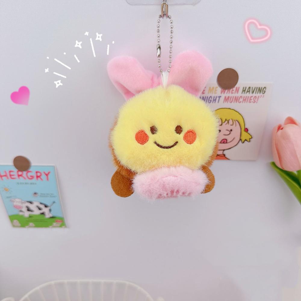 Cartoon Cartoon Bee Keychain Soft Creative Drawstring Doll Cute Plush Bag Pendant Women Men