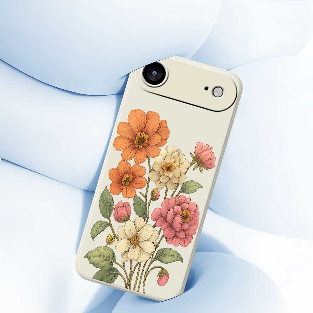 Для iPhone 17 Air Case Чехол для телефона с принтом красивых цветов, ТПУ с прямыми краями, задняя крышка