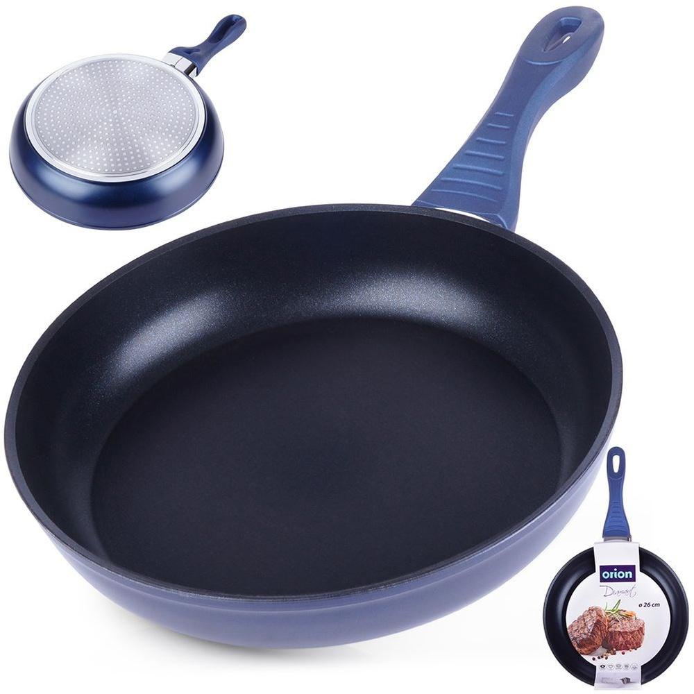 Orion 26 cm Navy Blue Cast Aluminum Frying Pan with Diamond Non-Stick Coating