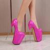 Fashion Luxury Metal 22cm High Heels Pumps Woman Platform Sexy Colorful Heeled Dance Office Wedding Fetish Stripper Shoes Large Size 45