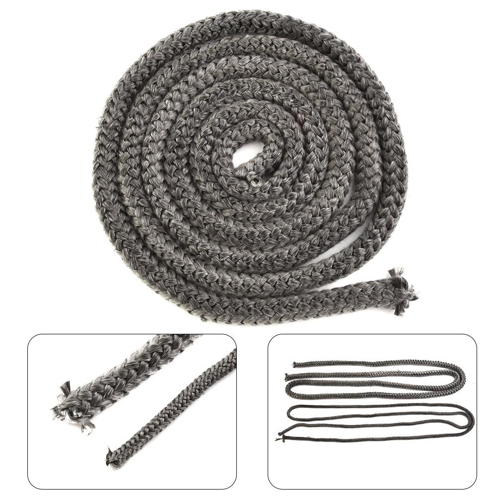 Стекловолоконный уплотнительный шнур 12 мм, длина 2 м, темно-серый, стекловолокно