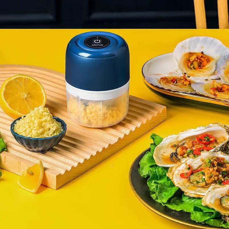 Electric Garlic Grinder Mini Wireless USB Grinding Machine Multi Functional Kitchen Food Blender Vegetable Grinding Tool