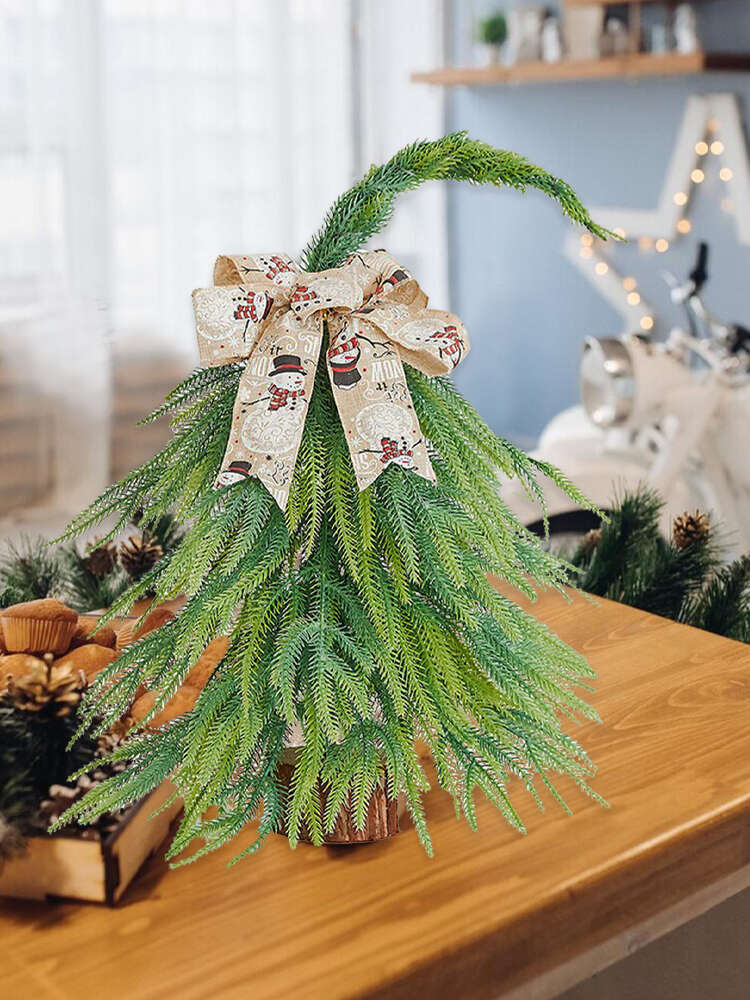 Рождественские настольные украшения маленькие имитационные елочные украшения