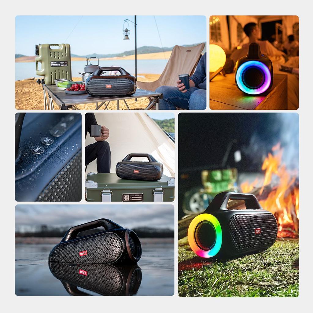 Bluetooth-динамик mifa WildBox 60 Вт, Bluetooth 5,3, беспроводные громкоговорители, громкие с технологией BassUp, IPX7, водонепроницаемый динамик для кемпинга