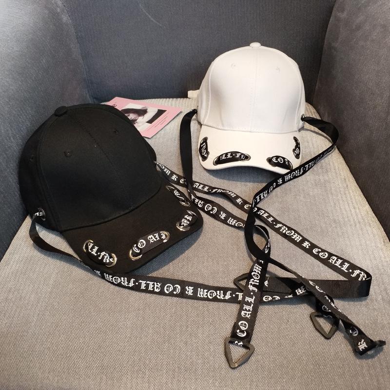 Новые модные женские бейсболки в стиле хип-хоп, британские панк-стили, кепки с длинным ремнем и буквами, кепки для танцев