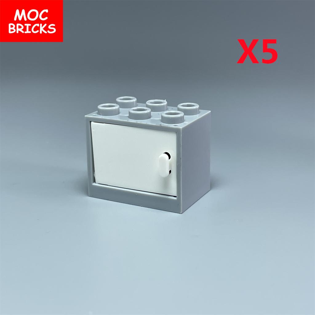 Коробка-шкафчик для кубиков MOC Контейнер 2x3x2 Шкафы Собираемые Частицы 4532 4533 Городской Дом Строительные Кирпичики Детали