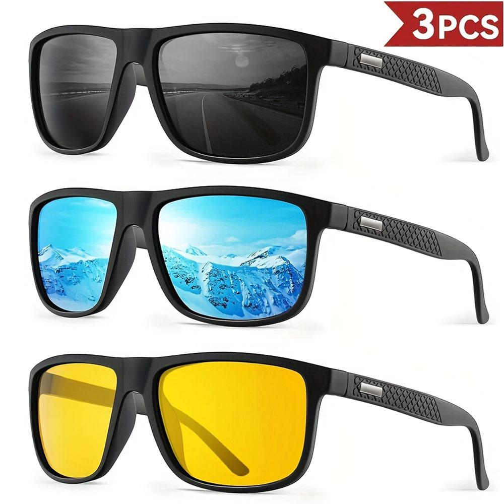 Фантазийные Крутые Классические Квадратные Поляризованные Солнцезащитные Очки Мужские Женские Для Вождения Рыбалки Роскошный Бренд Дизайнерские Очки Очки Водителя UV400